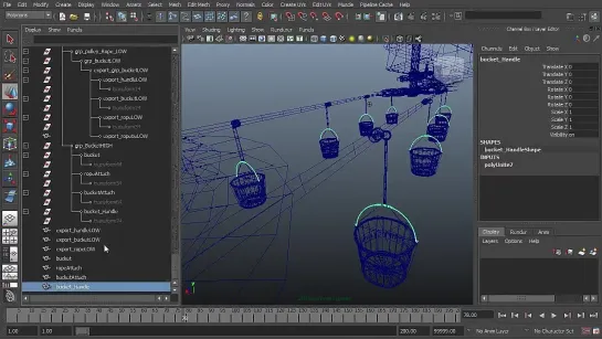 Симуляция ткани и механический риг в Maya (обзор курса)