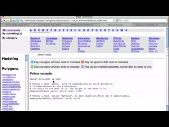 Использование языка Python в Maya (Часть 2)
