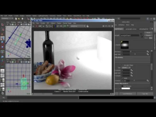 Приемы студийного освещения в Maya c mental ray. Урок 5