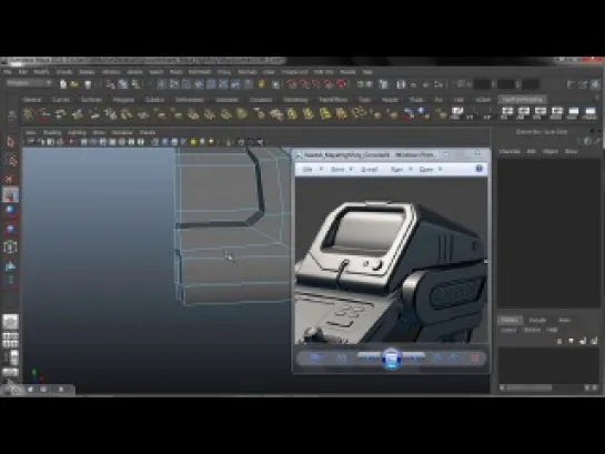 Моделирование в Maya научно-фантастической консоли. Урок 6