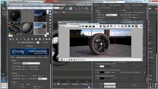 Фотореалистичное колесо (шина) с VRay 3ds Max