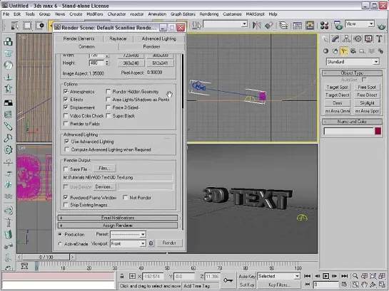 41. 3D Текст в 3D Max