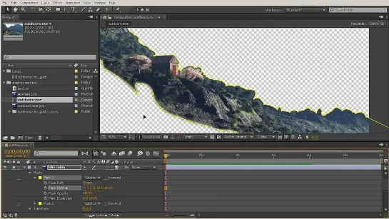 Создание 3D сцены из 2D изображения в After Effects. Урок 1