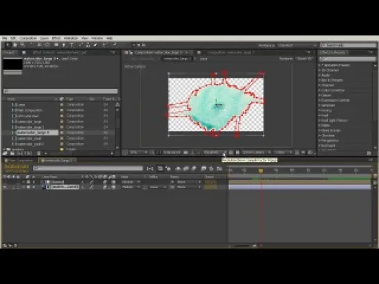 Создание композиции в After Effects с акварельным эффектом. ч16