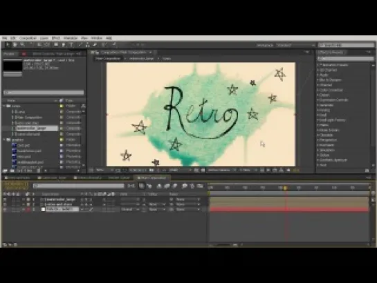 Создание композиции в After Effects с акварельным эффектом. ч8