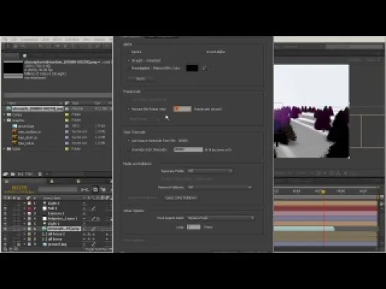 Создание зимней сцены в After Effects. Урок 13