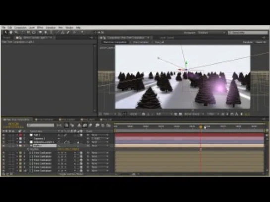 Создание зимней сцены в After Effects. Урок 9