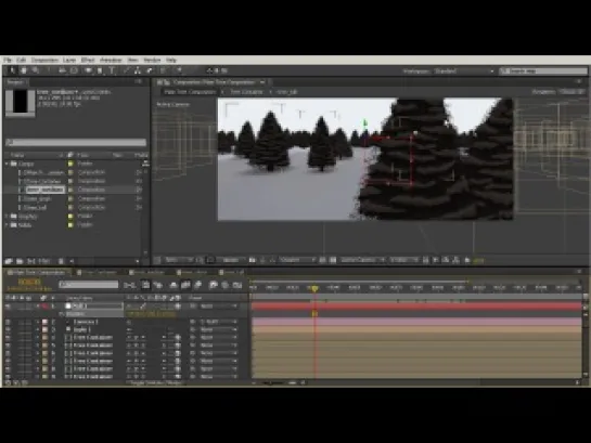 Создание зимней сцены в After Effects. Урок 8
