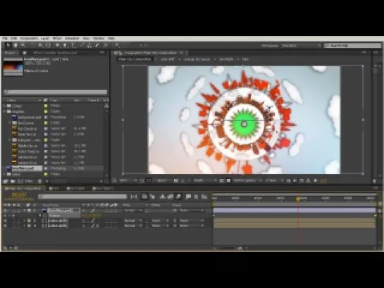 Анимация векторного города с 3D камерой в After Effects. ч19