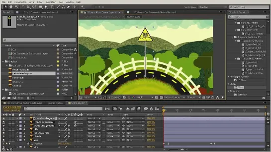 Создание анимации векторного автомобиля в After Effects. Урок 8