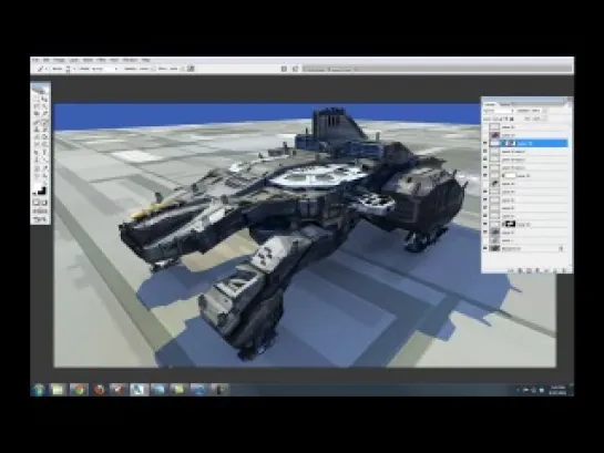 Дизайн техники: космический корабль в Photoshop ч.3