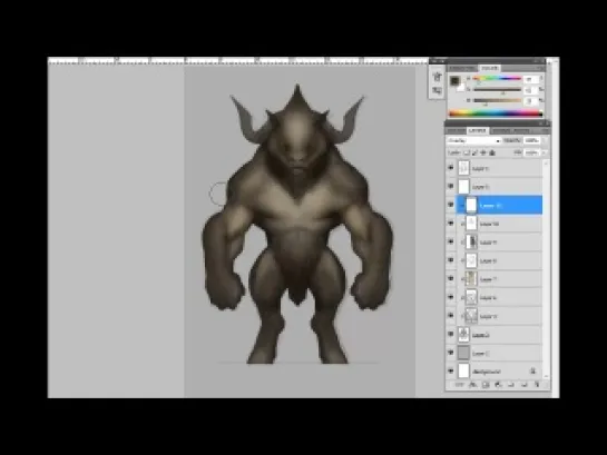 Рисование минотавра в Photoshop. ч2