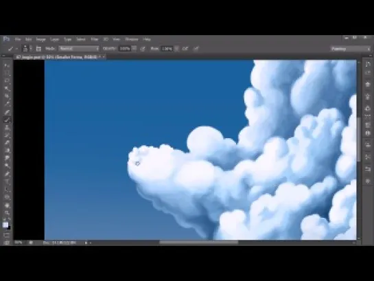 Рисование и раскрашивание облаков в Photoshop (обзор курса)