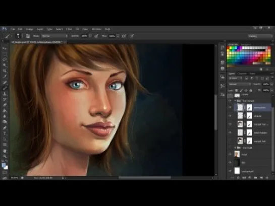Рисование женской прически в Photoshop. Урок 12