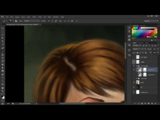Рисование женской прически в Photoshop. Урок 10