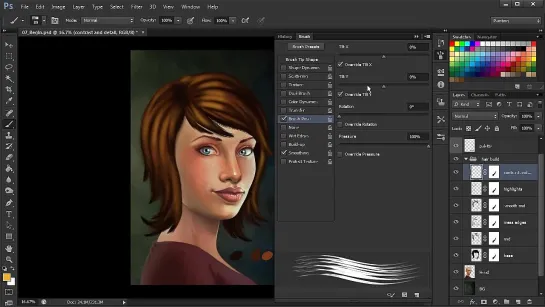 Рисование женской прически в Photoshop. Урок 7