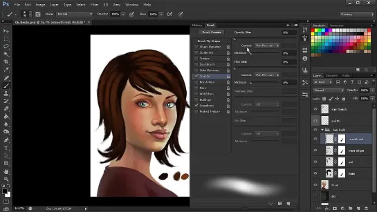 Рисование женской прически в Photoshop. Урок 6