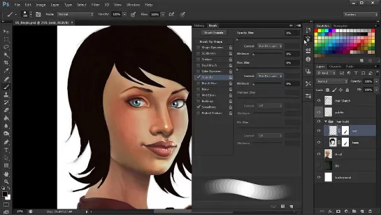 Рисование женской прически в Photoshop. Урок 5