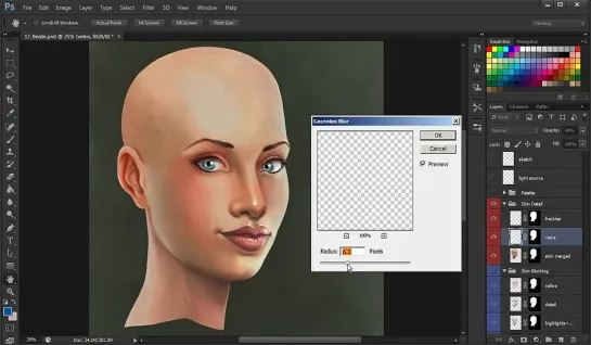 Методы рисования реалистичных оттенков кожи в Photoshop. Урок 12