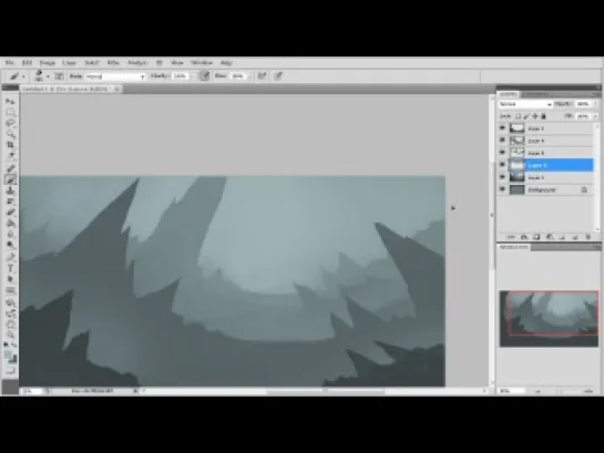 Рисование фэнтезийного пейзажа в Фотошопе. Урок 5
