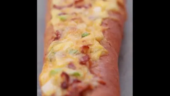 Bacon, Egg, and Cheese Breakfast Bread Boat