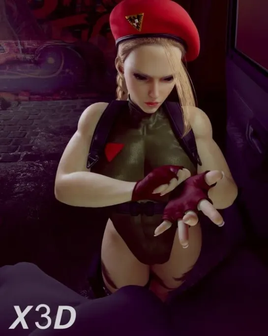 Cammy white from Street Fighter blowjob and vaginl fuck OS in car r34 sex animation (X3D)