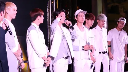 [Фанкам] 140824 GOT7 говорят  на тайском @ пресс-конференция и фан-ивент в Таиланде