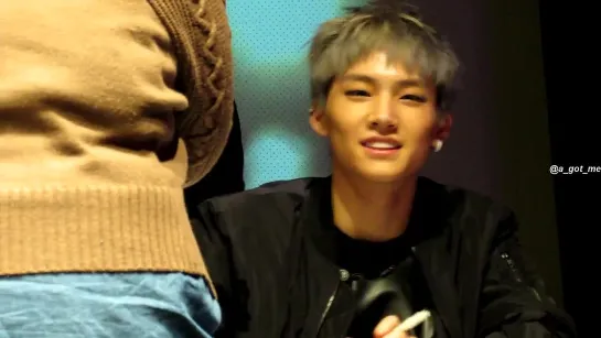 [Фанкам] 140126 JB Focus | M2U fansign