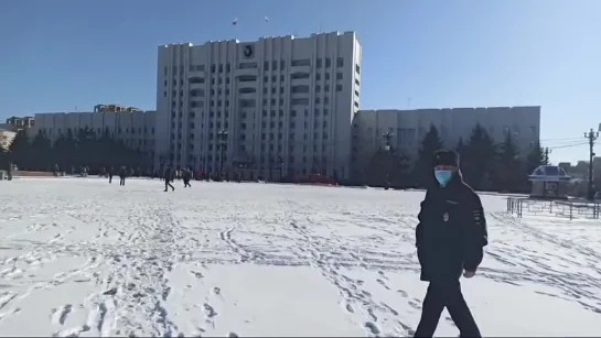 Хабаровск | Пидоры в погонах проводят задержание журналистов, чтобы те не освещали митинги