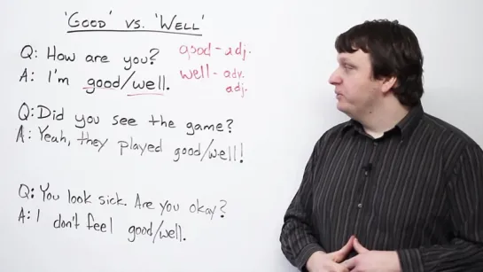 When to use good and well - English Vocabulary