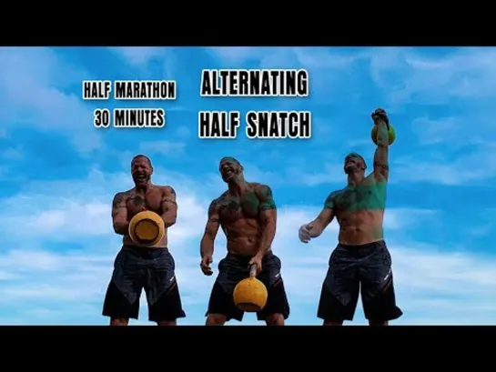 30 Min Alt Unbroken Half Snatch Marathon (видео с канала Cavemantraining)