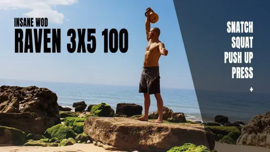 Raven 3x5 100—A tough kettlebell workout (видео с канала Cavemantraining)