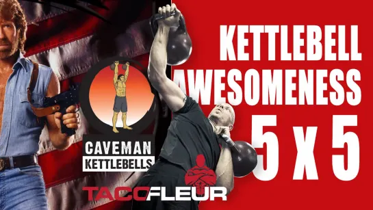 5 x 5 Kettlebell Complex - KETTLEBELL AWESOMENESS (видео с канала Cavemantraining)