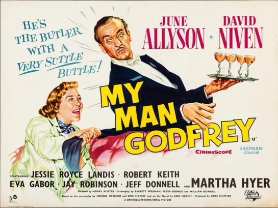 Мой дворецкий Годфри / My Man Godfrey (1957) Джун Эллисон, Дэвид Нивен