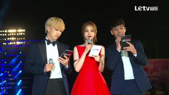 [TV] MC A PINK (NaEun) × B1A4 (SanDeul, Baro) CUT (150920 LETV 2015 "HALLYU DREAM CONCERT")