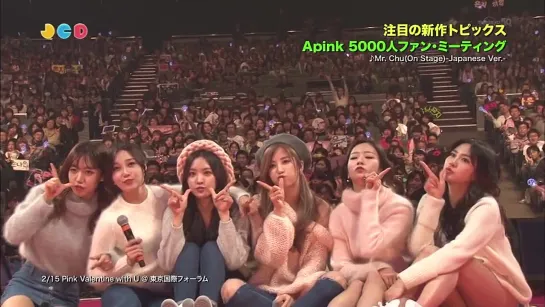 [TV] A PINK - 1ST JAPAN FANMEETING "PINK VALENTINE WITH U" (150222 TV TOKYO "JAPAN COUNTDOWN")