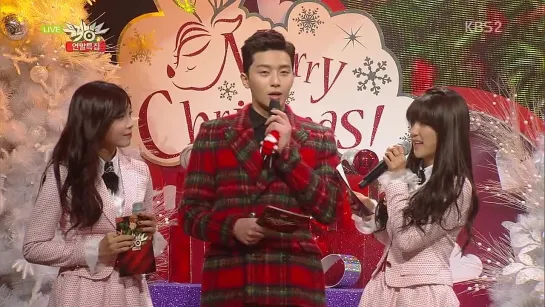 [TV] MC A PINK (EunJi & ChoRong) CUT (131220 Music Bank Year-End Special)