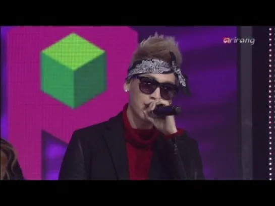 [TV] M.I.B & A PINK (BoMi) CUT (131217 Simply K-POP)