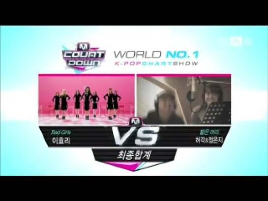 [TV] Huh Gak & Jung EunJi vs Lee HyoRi - 1st Place (130613 M!Countdown)