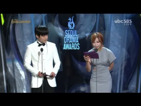 [AWARDS] MC A PINK (EunJi) CUT (140904 SBS "Seoul Drama Awards")