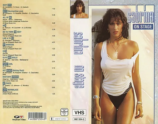 Sabrina Salerno - On Stage (1991 VHS)