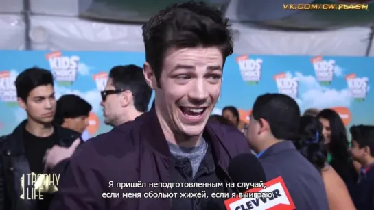 ubGrant Gustin Talks The Flashpoint Paradox  New Movie at Kids Choice Awards 2016 [Rus Sub]