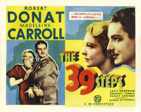 The 39 Steps (1935) -1080p- Robert Donat, Madeleine Carroll, Lucie Mannheim --Alfred Hitchcock