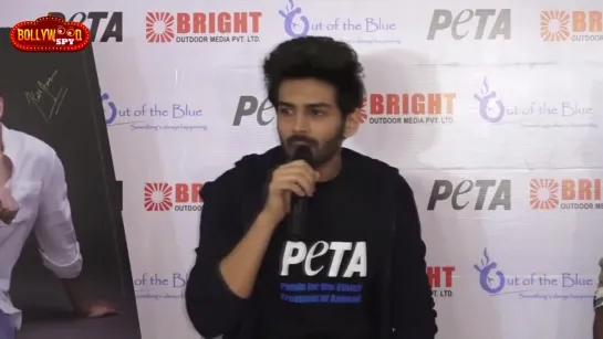 Kartik Aaryan At Launch Of Newest Vegetarian Campaign In Support Of Peta [18.01.19]