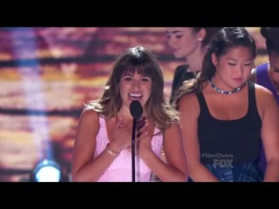 Glee Cast winning with Lea Michele's  Speech (2013 TCA's)  (HD)