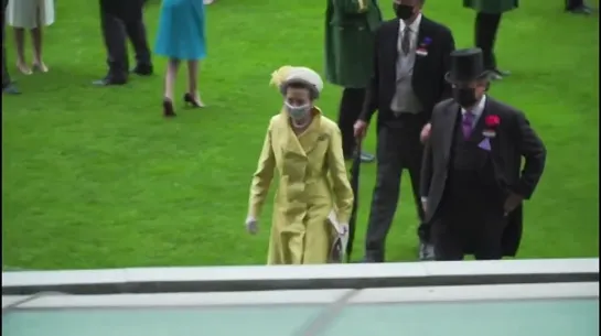 Princess Anne Presents Gold Cup Trophy at Royal Ascot