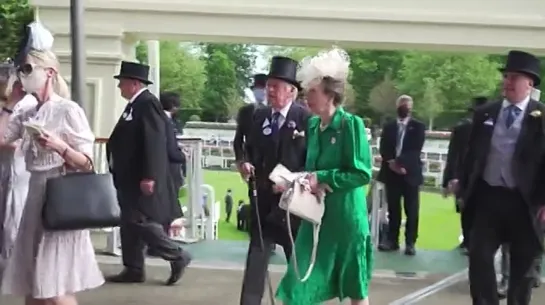 Princess Anne Seen Arriving on Day Two of Royal Ascot