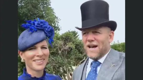 Mike & Zara Tindall participate in a video chat with ITV Racing to mark Day 1 of Royal Ascot