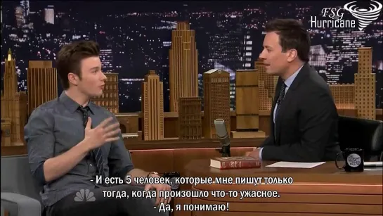 Chris Colfer on The Tonight Show Starring Jimmy Fallon [RUS SUB] (рус.саб)