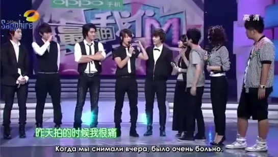 [Sapphire SubTeam] 091017 Шоу "Happy Camp" с Super Junior-M (часть 1) (рус.саб)